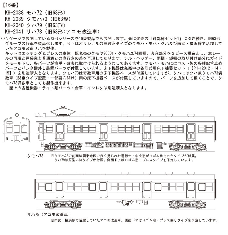 電車 国鉄・ＪＲ型 キット - エコーモデルOfficial Web Site